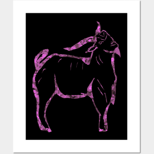 Pink Camo Goat Posters and Art